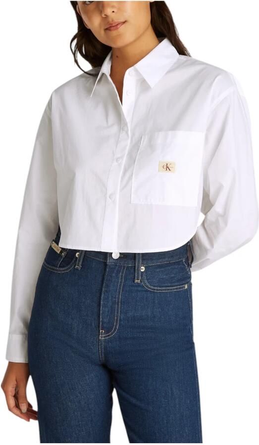 Calvin Klein Jeans Lange mouwen katoenen damesoverhemd White Dames - Foto 2