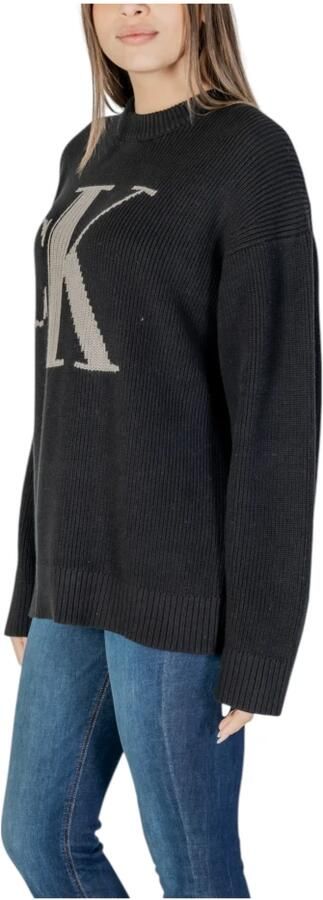 Calvin Klein Jeans Casual Relaxte Fit Sweatshirt Vrouwen Lente Zomer Black Dames - Foto 9