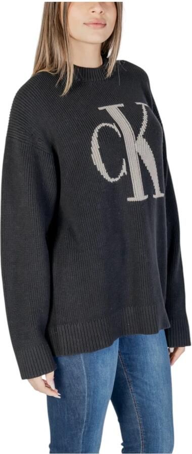 Calvin Klein Jeans Casual Relaxte Fit Sweatshirt Vrouwen Lente Zomer Black Dames - Foto 7