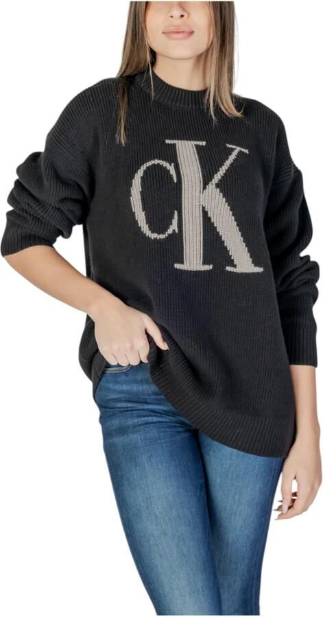 Calvin Klein Jeans Casual Relaxte Fit Sweatshirt Vrouwen Lente Zomer Black Dames - Foto 3