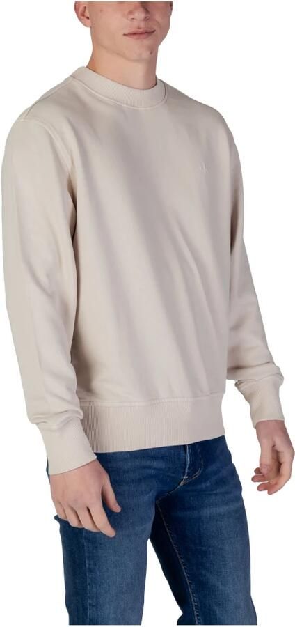 Calvin Klein Jeans Beige Sweatshirt Lange Mouwen Ronde Hals Beige Heren