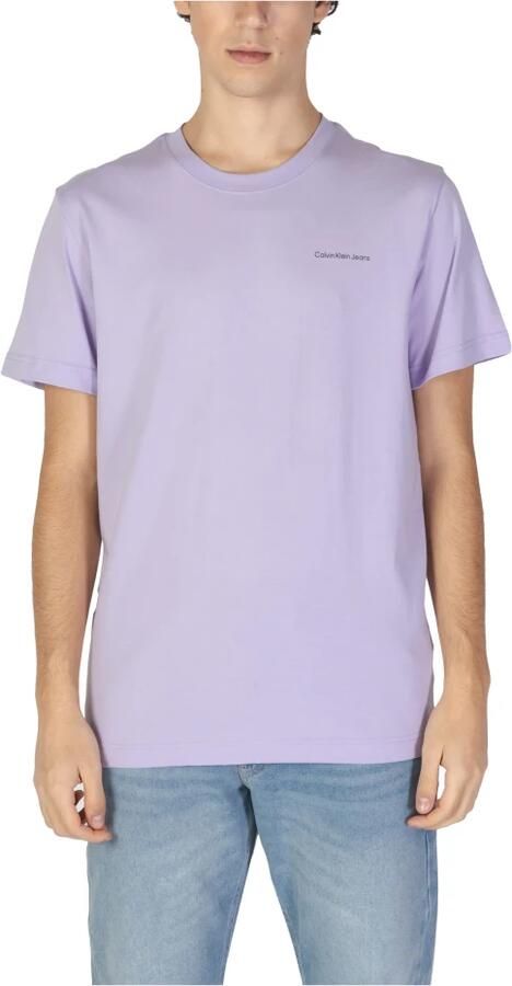 Calvin Klein Jeans Katoenen Heren T-shirt Herfst Winter Collectie Purple Heren