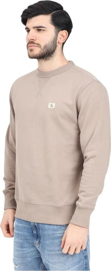 Calvin Klein Jeans Minimalistische Beige Crewneck Sweater Beige Heren - Foto 5