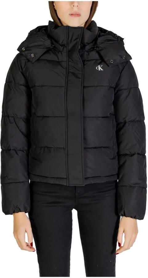 Calvin Klein Jeans Mono Logo Jas Vrouwen Herfst Winter Black Dames - Foto 6