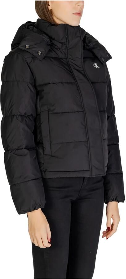 Calvin Klein Jeans Mono Logo Jas Vrouwen Herfst Winter Black Dames - Foto 4