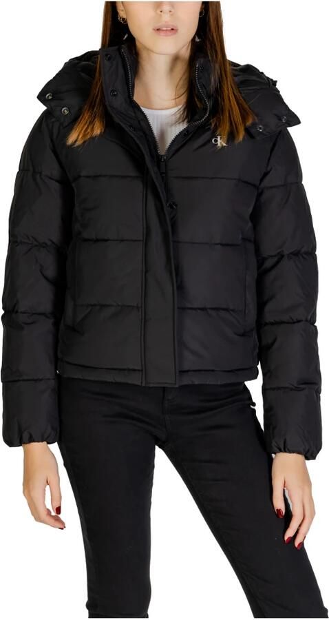 Calvin Klein Jeans Mono Logo Jas Vrouwen Herfst Winter Black Dames - Foto 2