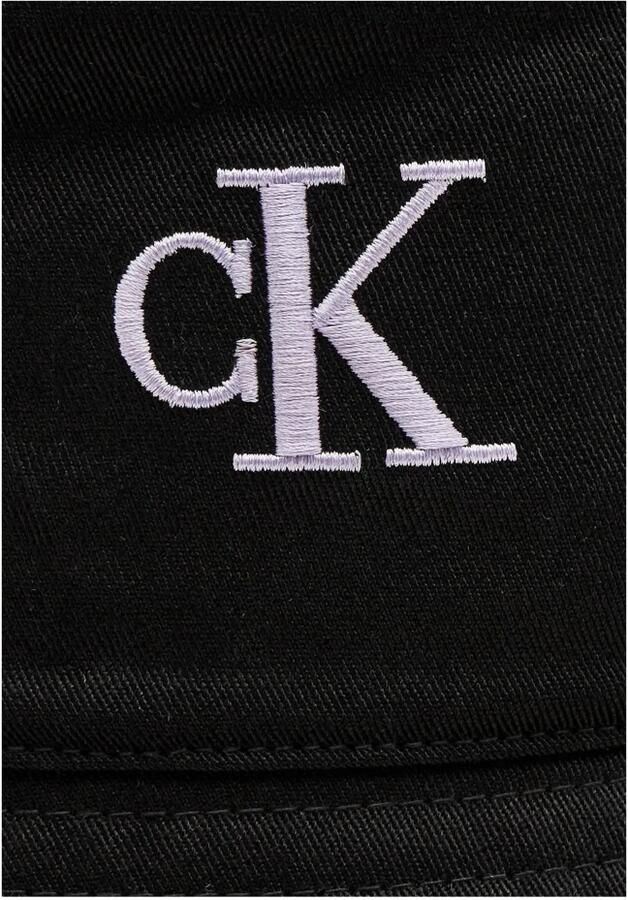 Calvin Klein Jeans Monogram Embro Bucket Hat Herfst Winter Collectie Black Dames - Foto 2