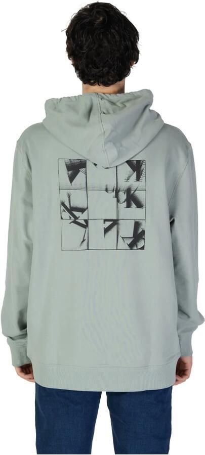 Calvin Klein Jeans Monogram Katoenen Trui Herfst Winter Collectie Green Heren - Foto 3