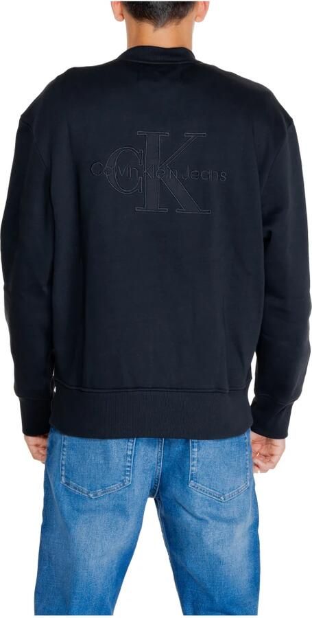 Calvin Klein Jeans Monologo Applique Sweater Herfst Winter Collectie Black Heren - Foto 4