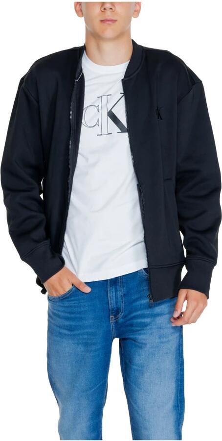 Calvin Klein Jeans Monologo Applique Sweater Herfst Winter Collectie Black Heren - Foto 5