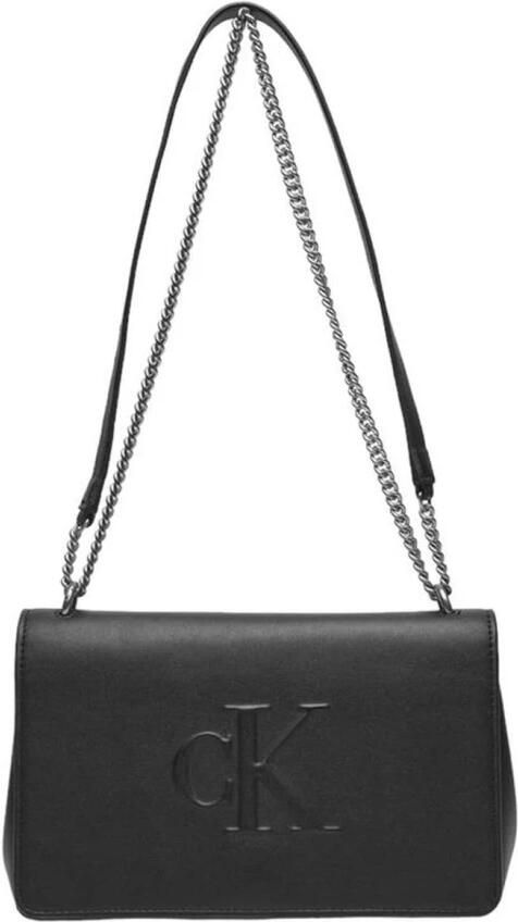 Calvin Klein Jeans Gesculpteerde Flap Tas Herfst Winter Collectie Black Dames - Foto 6