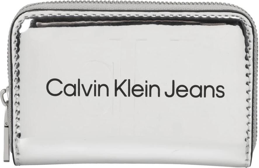 Calvin Klein Jeans Compacte Polyurethaan Kleine Portemonnee Collectie Gray Dames - Foto 7