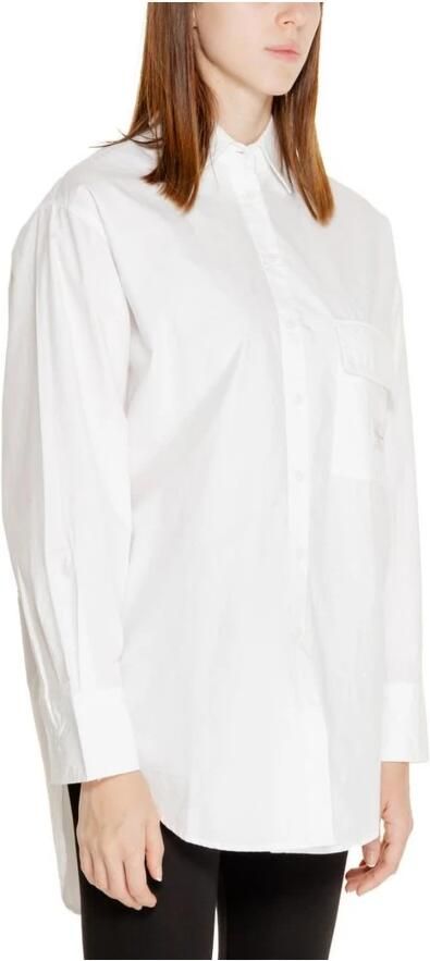 Calvin Klein Katoenen Utility Blouse Herfst Winter Collectie White Dames - Foto 5