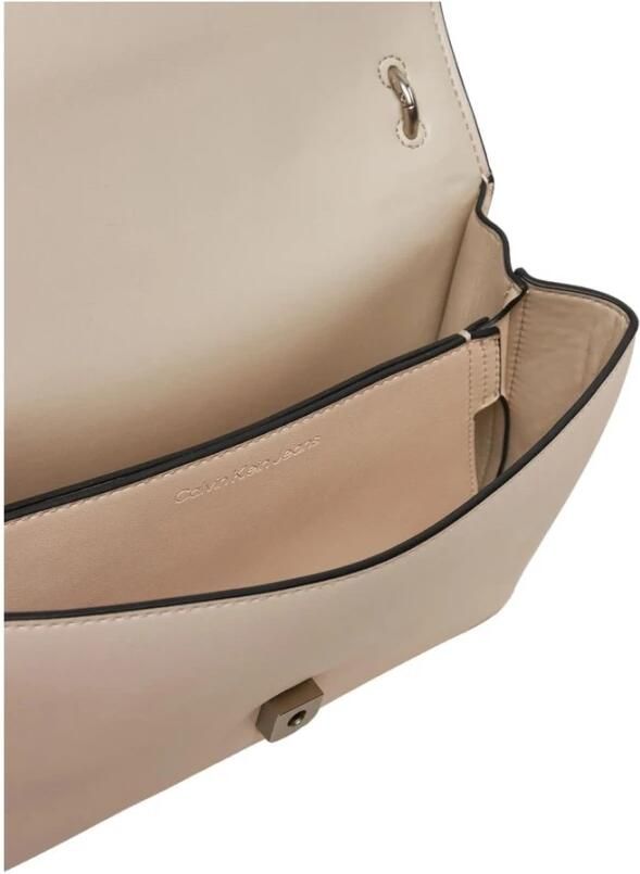 Calvin Klein Jeans Roze Faux Leren Schoudertas Met Kliksluiting Pink Dames