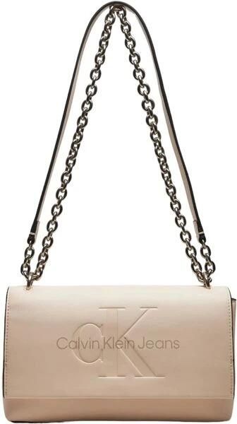 Calvin Klein Jeans Roze Faux Leren Schoudertas Met Kliksluiting Pink Dames - Foto 3