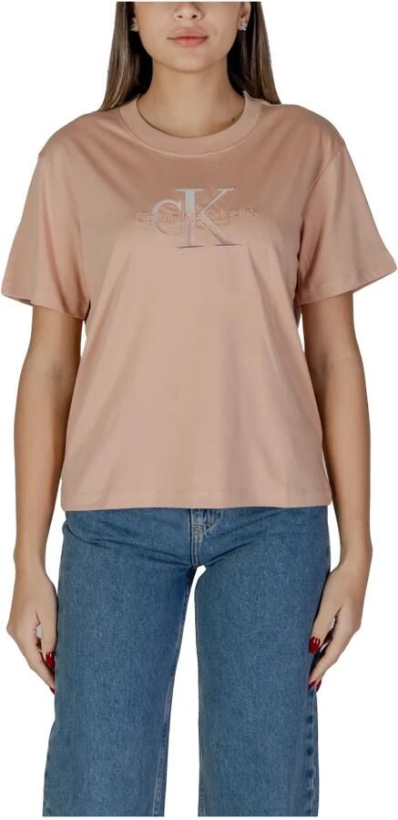 Calvin Klein Jeans Eenvoudig en verfijnd T-shirt met korte mouwen Pink Dames - Foto 4
