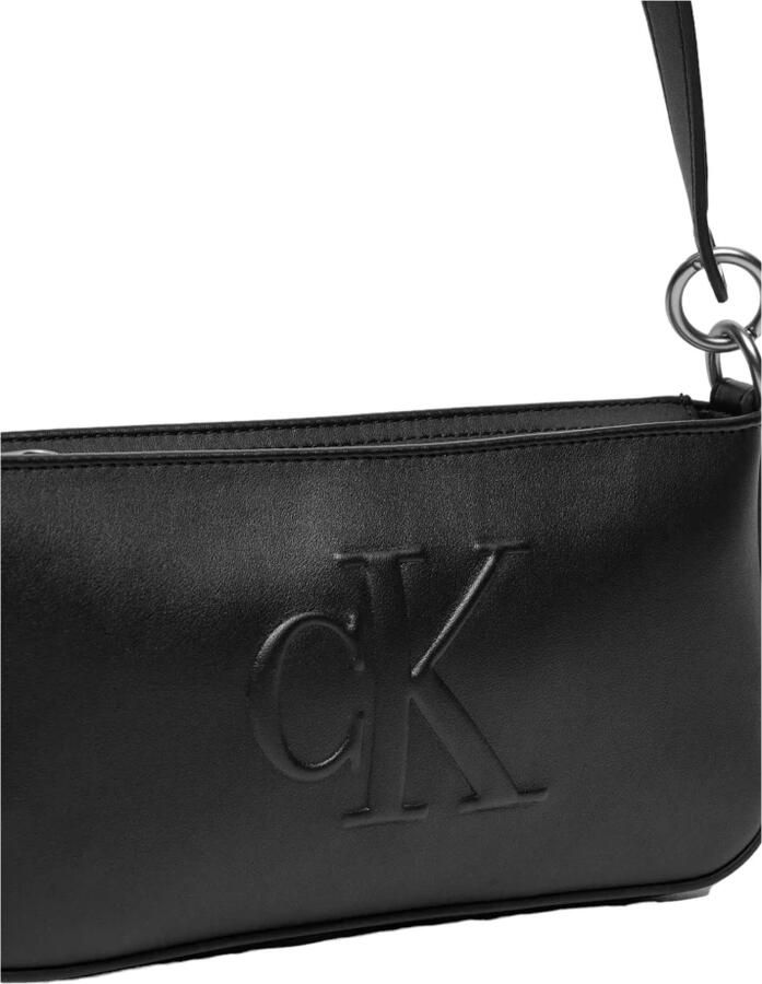 Calvin Klein Jeans Zwarte Polyethyleen Handtas Dames Tassencollectie Black Dames