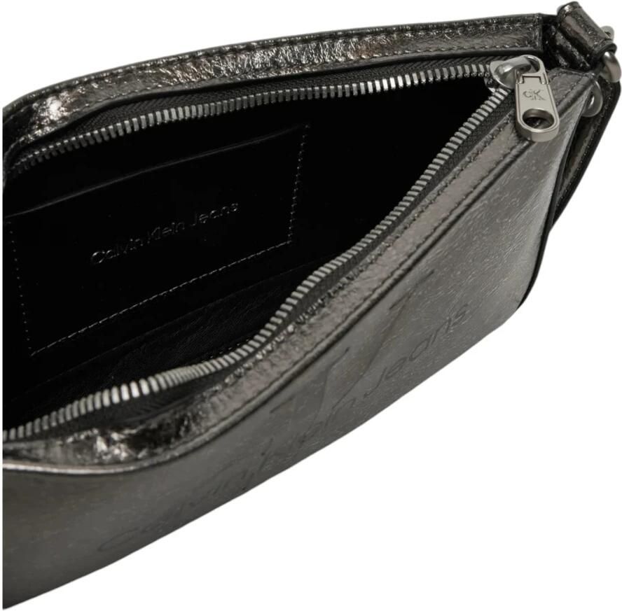 Calvin Klein Jeans Stijlvolle Polyethyleen Handtas Dames Collectie Gray Dames