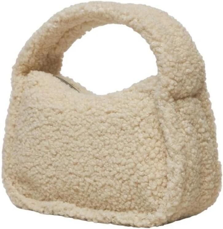 Calvin Klein Jeans Sherpa Mini Zip Eco-Vriendelijke Handtas Beige Dames