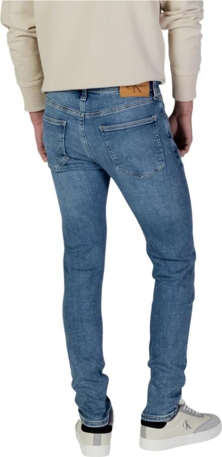 Calvin Klein Jeans Blauwe Rits Knoop Plain Heren Jeans Blue Heren