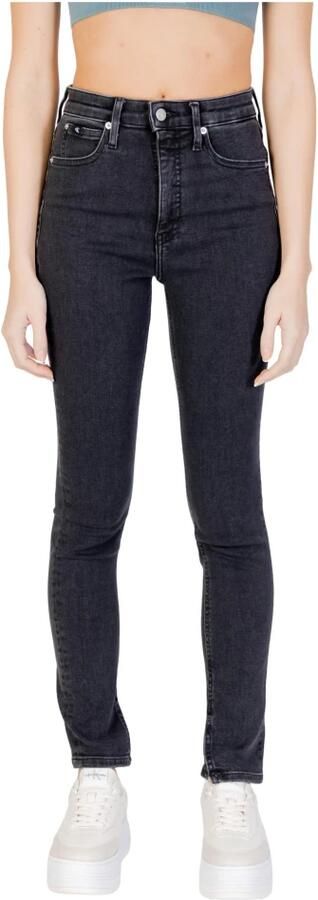 Calvin Klein Skinny fit jeans High rise skinny in zwarte wassing - Foto 10