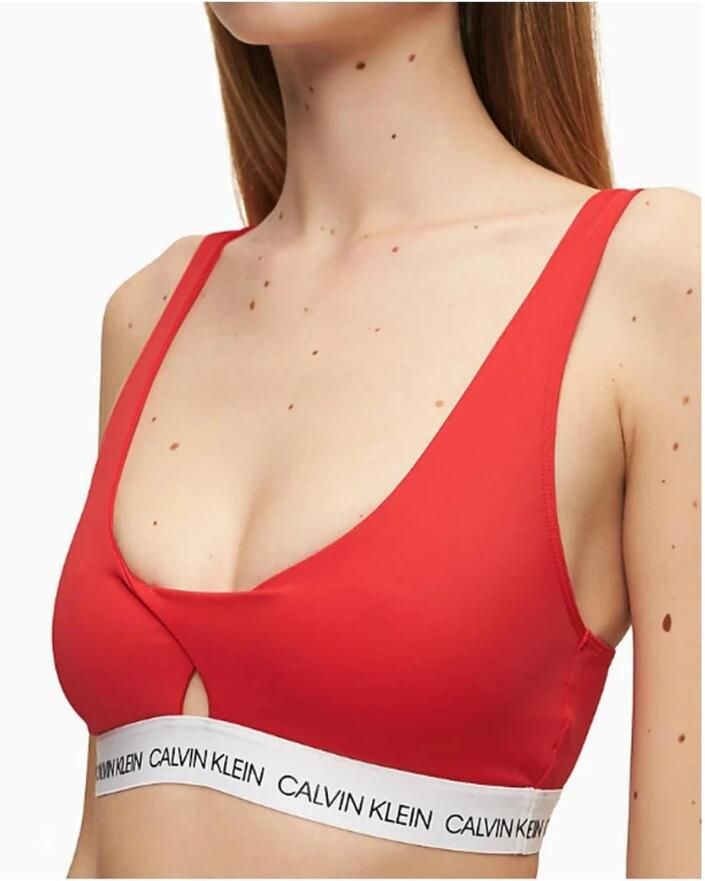 Calvin Klein Jeans Stijlvolle Zwemkledingcollectie: Polyamide Blend Red Dames - Foto 2