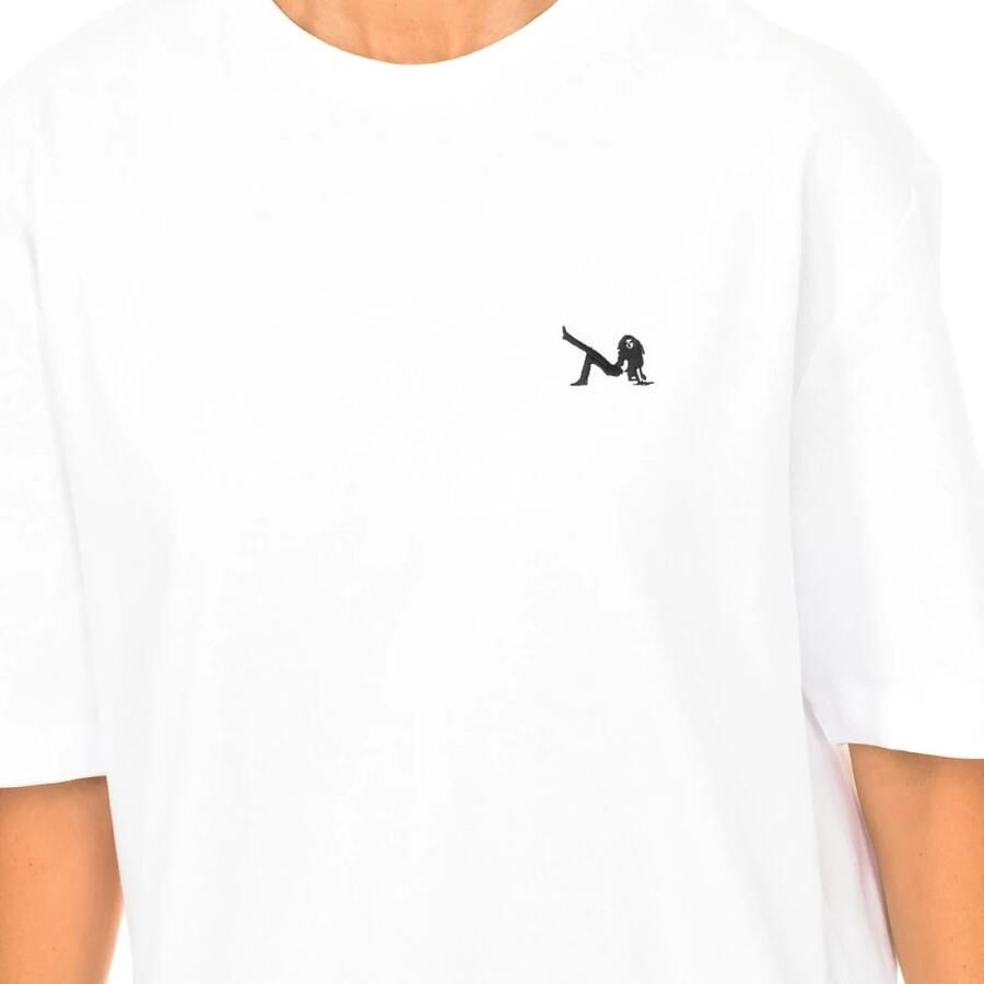 Calvin Klein Jeans T-shirt met korte mouwen en geborduurd detail White Dames