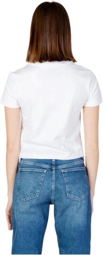 Calvin Klein Jeans Wit Katoenen Ronde Hals T-Shirt White Dames - Foto 3