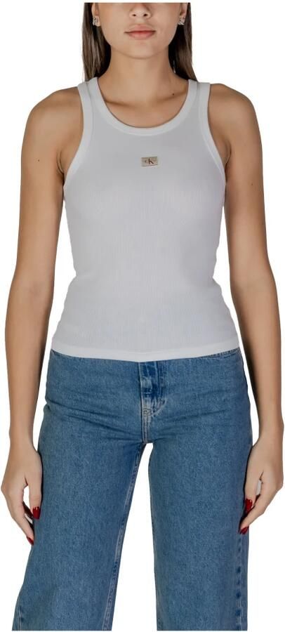 Calvin Klein Jeans Witte Katoenen Tops & T-shirt Dames Collectie White Dames - Foto 7