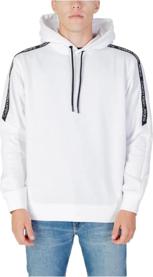 Calvin Klein Jeans Witte Hoodie Herfst Winter Mannen White Heren - Foto 3