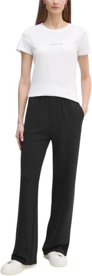 Calvin Klein Jeans Witte Katoenen T-shirt met Korte Mouwen White Dames - Foto 3