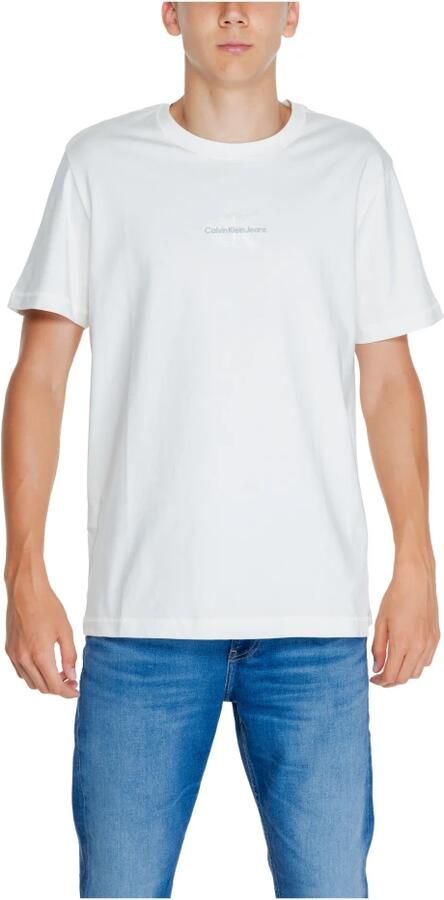 Calvin Klein Heren T-shirt met korte mouwen van katoen White Heren - Foto 4