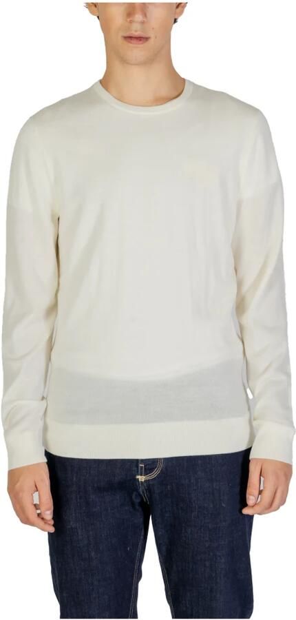 Calvin Klein Jeans Witte Wollen Gebreide Ronde Hals Trui White Heren - Foto 5