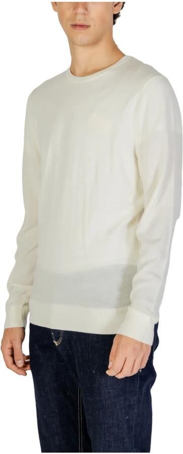 Calvin Klein Jeans Witte Wollen Gebreide Ronde Hals Trui White Heren - Foto 7