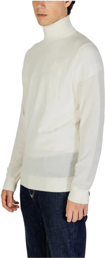 Calvin Klein Jeans Wol Turtle Neck Gebreide Kleding Collectie White Heren - Foto 7