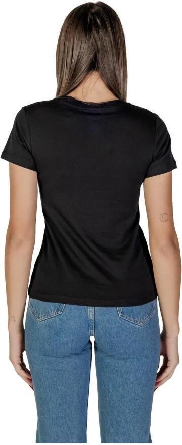 Calvin Klein Jeans Zwarte Katoenen Dames T-shirt Lente Zomer Black Dames