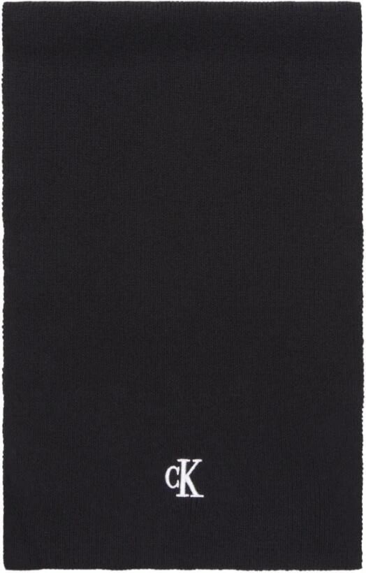 Calvin Klein Jeans Zwart Logo Sjaal Black Dames