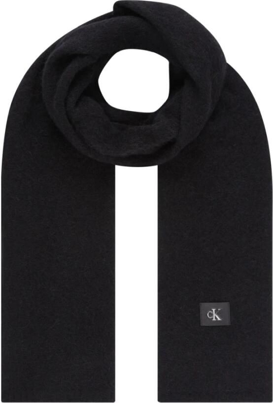Calvin Klein Jeans Zwart Monogram Sjaal Black Dames