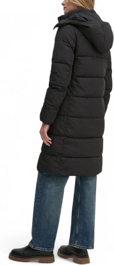 Calvin Klein Lange gewatteerde jas met afneembare capuchon Black Dames - Foto 2