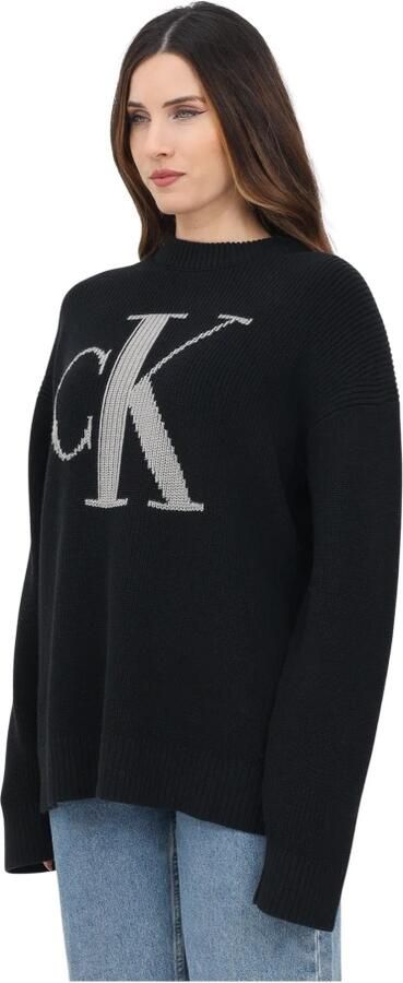 Calvin Klein Jeans Casual Relaxte Fit Sweatshirt Vrouwen Lente Zomer Black Dames - Foto 8