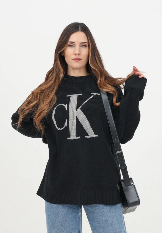 Calvin Klein Jeans Casual Relaxte Fit Sweatshirt Vrouwen Lente Zomer Black Dames - Foto 2