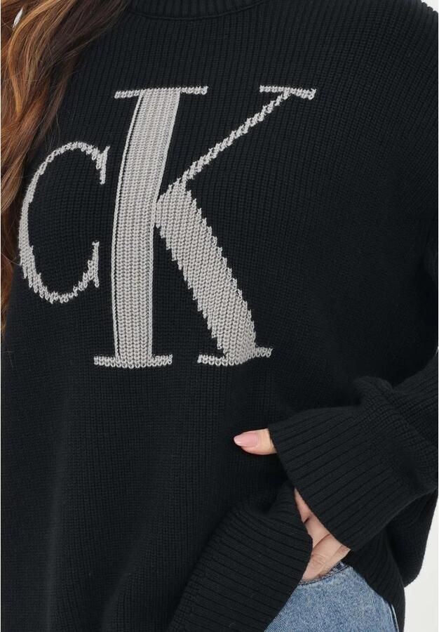 Calvin Klein Jeans Casual Relaxte Fit Sweatshirt Vrouwen Lente Zomer Black Dames