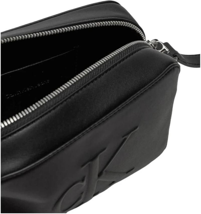 Calvin Klein Jeans Stijlvolle Crossbody Tas met Ritssluiting Black Dames