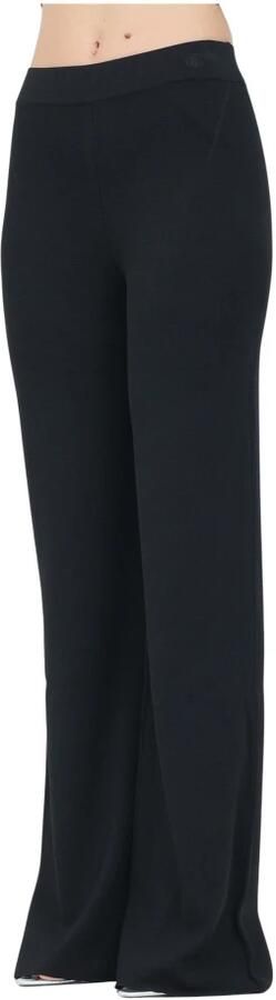 Calvin Klein Jeans Zwarte Gebreide Broek Wijde Snit Black Dames - Foto 4