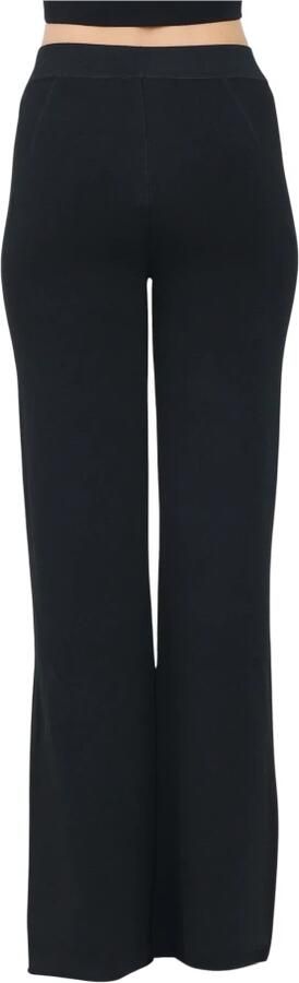Calvin Klein Jeans Zwarte Gebreide Broek Wijde Snit Black Dames - Foto 3