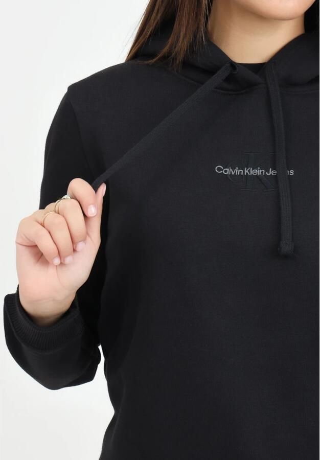 Calvin Klein Jeans Zwarte hoodie met essentieel ontwerp Black Dames