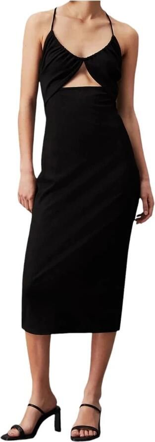 Calvin Klein Elegante Zwarte Jurk Klassiek Verfijnd Black Dames - Foto 4