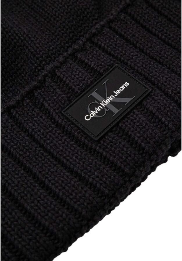 Calvin Klein Jeans Zwarte Katoenen Baseballpet met Verstelbare Band Black Heren