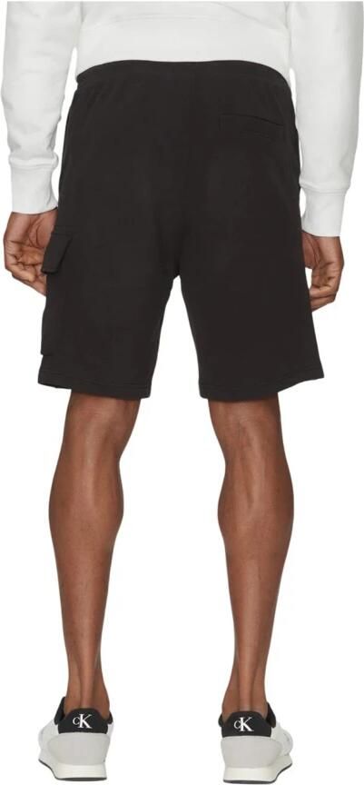 Calvin Klein Jeans Zwarte Katoenen Shorts Rechte Snit Monogram Black Heren - Foto 2