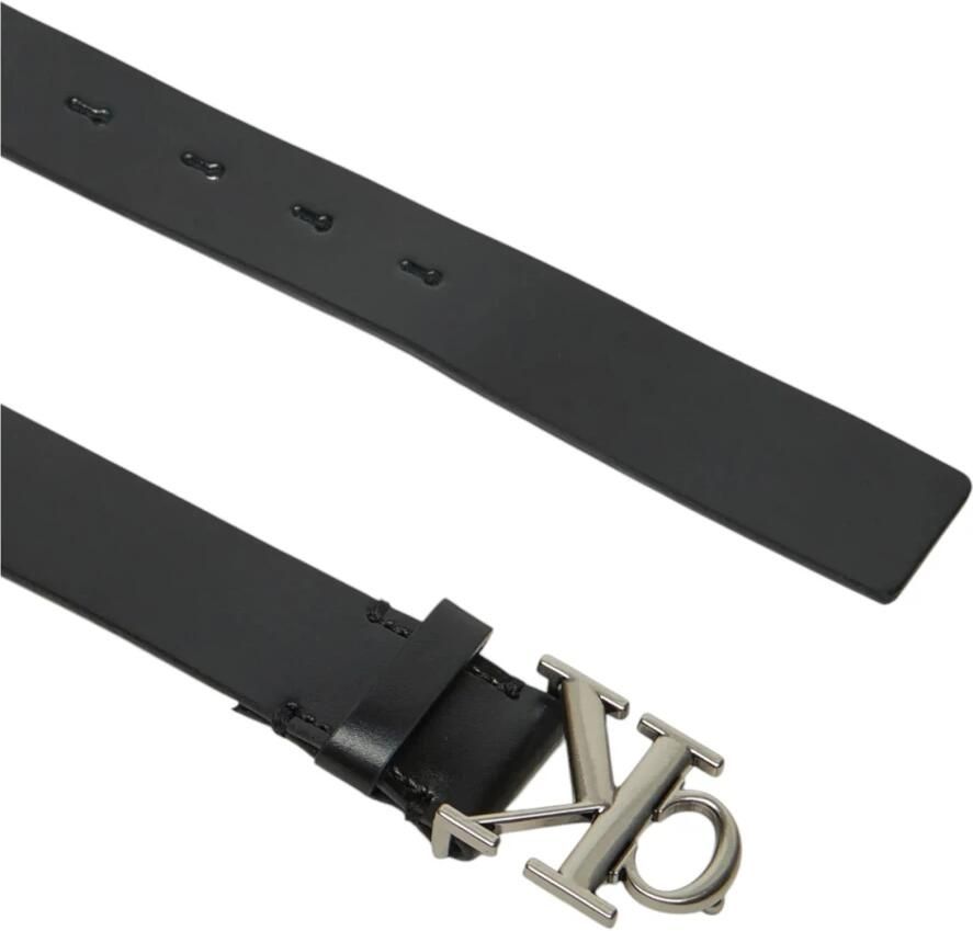 Calvin Klein Jeans Zwarte Leren Gesp Riem Black Dames - Foto 2